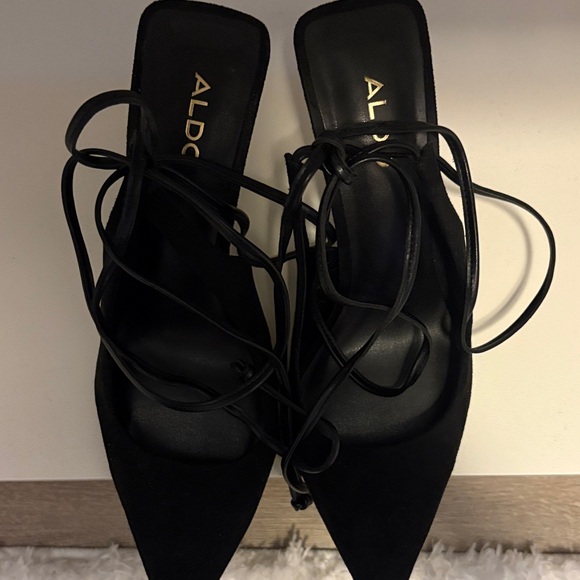 Aldo Shoes - Aldo Elegant Black Lace-Up Heels